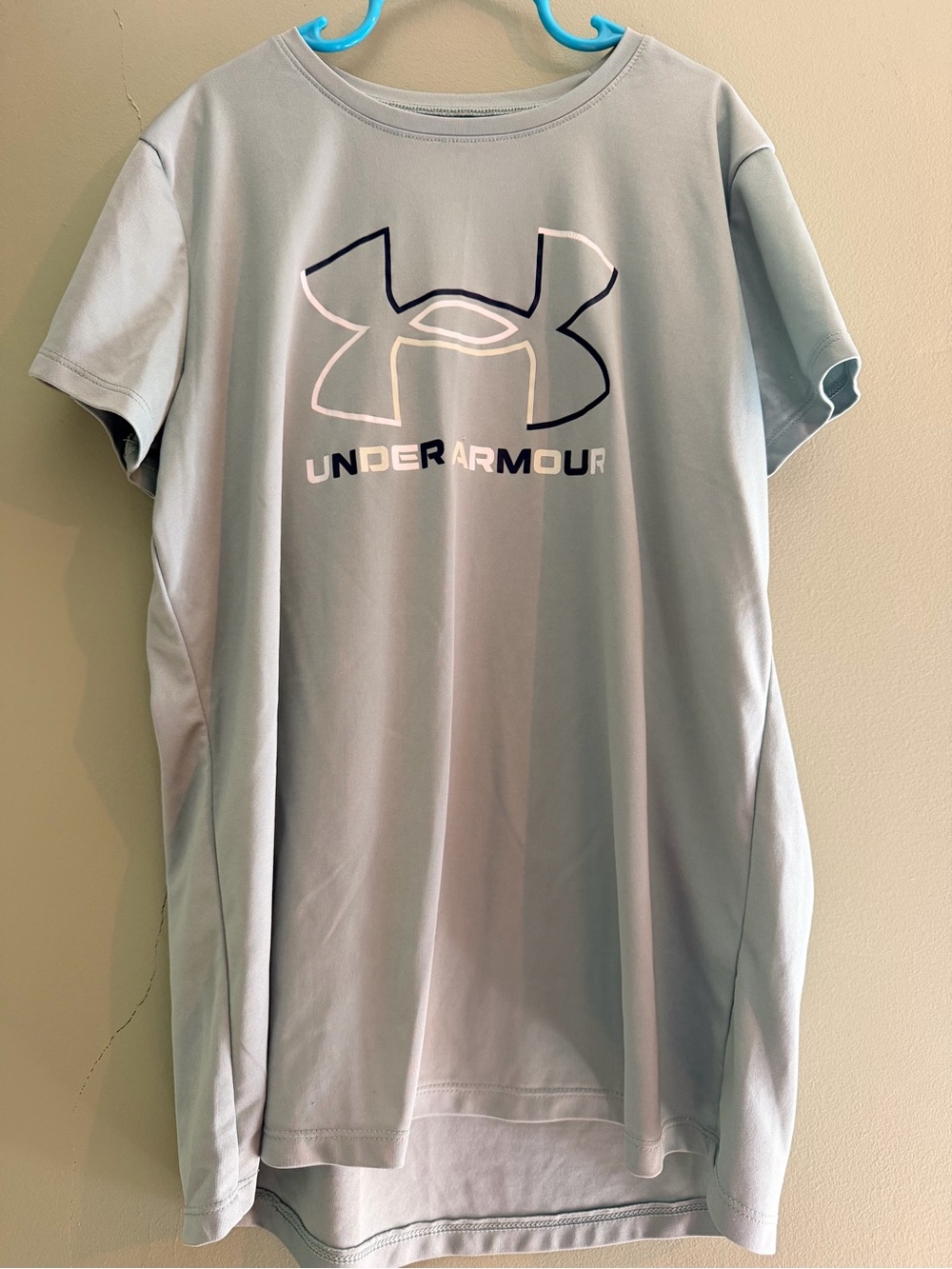 Under Armour Light Blue Logo Short Sleeve Performance Tee